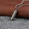 NHDT SF203 Titanium Bullet Necklace for Men ，Mini Pill Holder Necklace, 0.2oz Pill Case Ultra-Lightweight Waterproof Pendant necklace