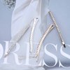 Yheakne Crystal Bar Hair Clip Pin Retro Crystal Hair Barrette French Crystal Rhinestone Hair Accessories for Women and Girls 2Pcs (Gold crystal)
