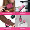 Aussumy Vented Detangling Hair Brush - 2 Pack Regular & Mini Round Detangler Hairbrush with Soft Bristles for Effortless Tangle Free - Ideal for Wet Dry or Damaged Hair for Women Men Kids - Magenta