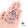YISSION 20Pcs Mini Purple Flower Hair Clips Cute Rhinestone Hair Pins Small Decorative Hair Clips Wedding Hair Barrettes Red Flower Hair Clips Bridal Hair Accessories for Girls Women