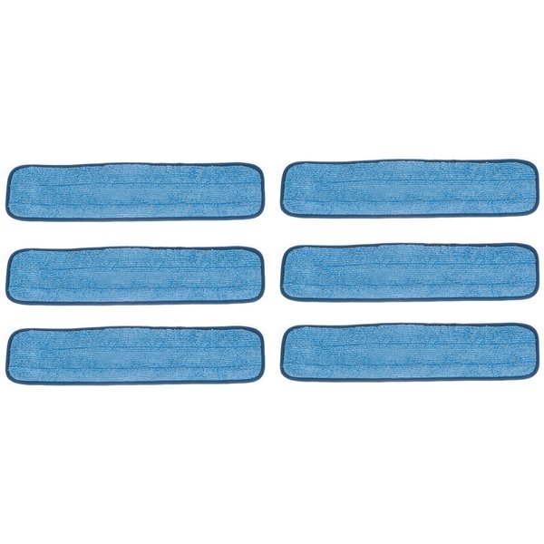 Real Clean 36 inch Microfiber Wet Mop Refill Pads for Flat Mop Frames (Pack of 6)