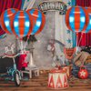 9 Pack Circus Balloons - LIYDE Carnival Decorations Circus Theme Party Decorations Circus Decorations 22 Inch 360 Degree 4D Carnival Balloons (Blue and Red)