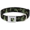Buckle-Down Seatbelt Buckle Dog Collar - Oogie Boogie 4-Poses Black/Yellow/Green - 1.5" Wide - Fits 16-23" Neck - Medium