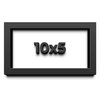 10x5 Inches Shadow Box Frame Black | 1 Inch Deep Solid Wood Shadowbox Display Frame | UV Resistant Acrylic Plexiglass, Acid Free Backing, and Hanging Hardware | Dugan Picture Frame Style