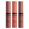 NYX PROFESSIONAL MAKEUP Butter Gloss Brown Sugar, Non-Sticky Lip Gloss - Pack Of 3 (Sugar High, Spiked Toffee, Butterscotch)