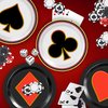 ITTEBISS 48Pcs Casino Party Supplies 7" Casino Plates Casino Theme Party Decorations Disposable Plates Las Vegas Party Decorations Poker Paper Plates for Birthday Party Supplies Casino Night