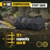 M-Tac Compression Stuff Sack for Sleeping Bag Military Water Resistant Compression Bag Lightweight Nylon Compression Sack for Travel, Camping, Hiking, Outdoor (Olive, M - 12 liters)