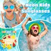 Joycover Kids Sunglasses Bulk, 24 Pack Kids Sunglasses Party Favor, Translucent Sunglasses for Kids with UV400 Protection, Graduation Party Supplies, Beach, Pool Party Favors, Party Favor for Kids 4-8