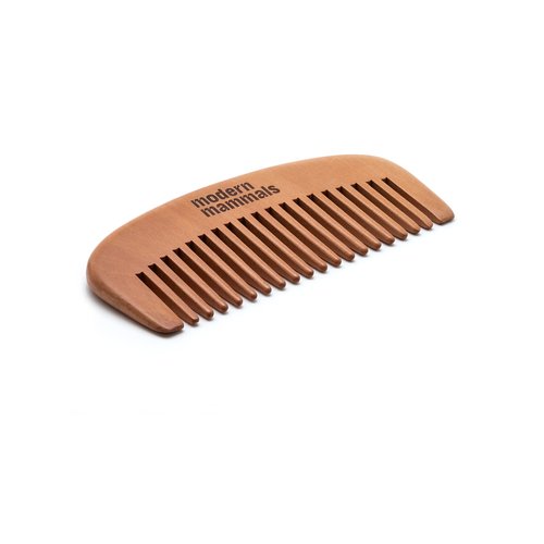 Modern Mammals Wide-Tooth Wooden Comb for All Hair Types Anti-Static Detangling Strands, Dry and Wet Hair