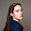 SHEHARUHI 8 Pcs Zig Zag Plastic Headbands for Women Hair Band Wavy Shark Tooth Comb Hair Accessory Zigzag Headband (Black, Brown)