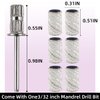 100 Pcs (240 Grit, White) Nail Drill Bits with Mandrel Bit,Sanding Bands for Nail Drill,Professional Nail Manicure Great Fit for Nail Drill Bits for Acrylic Nails