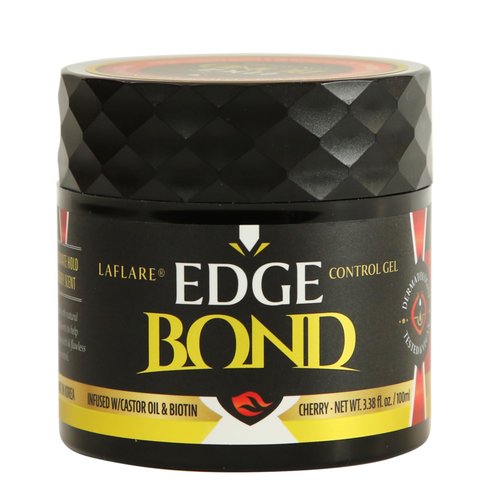 Laflare Edge control Extreme Hold Gel for Nature & kids Hair w Biotin & Coconut Oil Non-Greasy for All Hair type 100ml… (Cherry)
