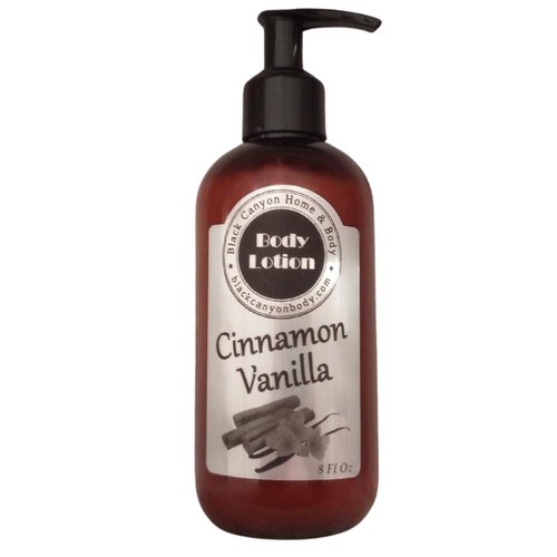 Black Canyon Cinnamon Vanilla Scented Luxury Body Lotion with Lanolin and Jojoba Oil, 8 Oz
