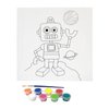 Misco Toys Canvas Paint Party Kits, 11 Piece Art kit Pre-Drawn Outline Canvas for Paint and Sip 8 Colors and Brush Included, Great Gift for Kids 4+ and Adults Too! (Robot)