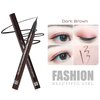 Vtrem 2 Pack Waterproof Liquid Eyeliner: Black/Dark Brown Liquid Eyeliner Pencil Smudge Proof Slim Eyeliner Freckle Pencil Makeup Tools Long Lasting All Day