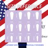 4th of July Press on Nails Long Coffin Fake Nails American Flag Stars Eagle Patriotic Design Red Full Cover Artificial Independence Day False Nails Press ons for Women Girls 24Pcs
