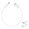 MECCANIXITY 4pcs USB to DC Power Cable 3A 5V DC Power Cord 5.5mm x 2.1mm Jack Charging Plug Connector Cable Adapter for Fan Camera Phone Tablet Devices (1ft/0.3 M, White)