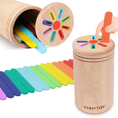 YHHYTOY Montessori Toys for 2 Year Old, Color Sorting Toys Toddler Games Preschool Learning Activities, 18 Month Old Sensory Toys for Ages 2-4, 2 3 4 Year Old Baby Girls Boys Birthday Gifts