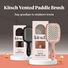 Kitsch Lightweight Vented Hair Brush Detangler for Women, Men & Toddlers - All Hair Types | Soft Bristle Hairbrush for Hair Care | Easy-to-Hold Hair Dryer Brush | Detangling & Blow Drying - Terracotta