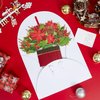 JOYIN Christmas 3D Forever Flower Greeting Cards, Pop Up Cards with Envelopes, Xmas Festive Pop Up Card for Family Members, Christmas decor, Warm Present Giving, Thanksgiving and all occasions