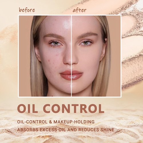 NAISSIYA Oil Control Face Pressed Powder,Matte Smooth Flawless Finishing Powder Makeup,Lightweight Waterproof Long-Lasting Setting Powder Foundation,0.35 Oz(NATURAL BEIGE)