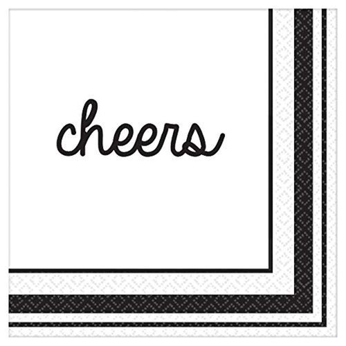Amscan Eat and Enjoy Beverage Napkins, One Size, Multicolor