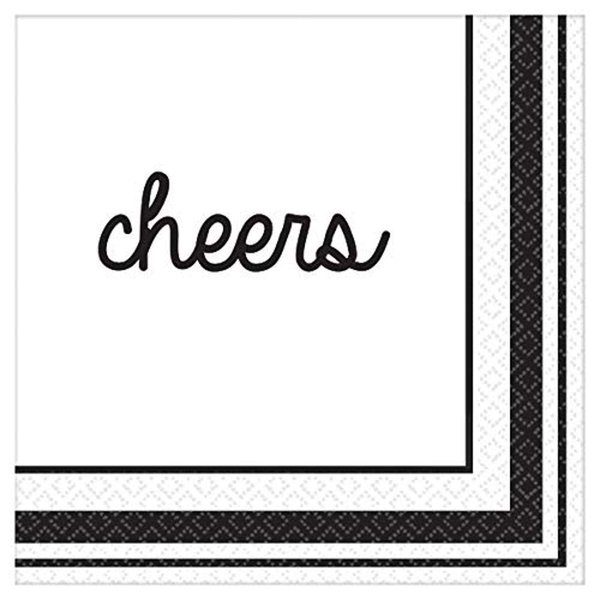 Amscan Eat and Enjoy Beverage Napkins, One Size, Multicolor