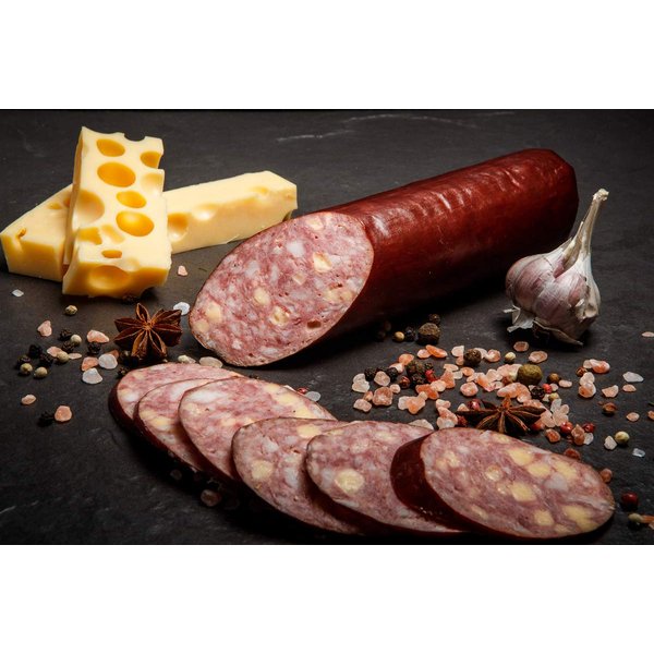 High Temperature Swiss Cheese for Sausage Making - 1 lb. - 1/4 inch diced cubes