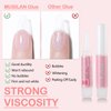 MUSILAN Nail Gel Glue,Nail Glue for Press on Nails 40PCS Ultra Quick Nail Glue for Acrylic Nails,Super Strong Nail Gel Glue for Fake Nail Tips Professional Nail Tip Glue for Broken Nails 0.07OZ/PCS
