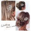 EVAZEN Crystal Wedding Hair Clip Silver Rhinestone Bride Hair Clips Pearl Bridal Hair Accessories for Women and Girls