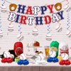 Baseball Birthday Party Decorations, Baseball Themed Party Decorations Include Happy Birthday Banner Baseball Hanging Swirls and Honeycomb Centerpiece Baseball Party Supplies