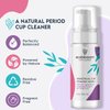 Ecoblossom Menstrual Cup Cleaner - Unscented Foaming Sterilizer Wash for Silicone Period Discs - Wipes Clean, Organic Ingredients, Natural, pH-Balanced - 5oz