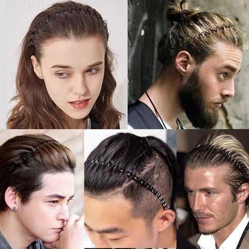 New B1919 5Pcs Hair Band, Headbands, Third Generation Metal Hair Bands&Headband, Black Headband, Zig Zag Headbands, Headbands for Men, Headbands for Women, Skincare Headband, Headband for Washing Face