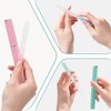 Glass Nail File 3 Pack for Natural Nails, Crystal Fingernail Files with Case Etched Nail Filer Professional Nail File Glass Lima de uñas, Unique Christmas Gifts Stocking Stuffers for Women Adults