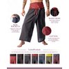 LannaPremium Thai Fisherman Pants for Men Women Yoga Pants 2 Tone - Martial Arts Pants Red Black…