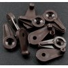 Cionyce 50 Pcs Glass Retainer Clips Brown Glass Door Retainer Clips, 4mm Glass Cabinet Clips with Screw for Fixing Glass Cabinet Doors & Windows, Brown