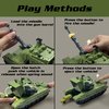 ZAKVENFUN Military Tank Toy Playset, Military Army Tank Toys with 12 Pcs Army Men, 4 Military Vehicles, 3 Pull Back Fighter Yets, Army Toy Gifts for Toddler Kids Boys Ages 3 4 5 6 Years Old