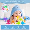 Baby Suction Cup Toys, 18 PCS Silicone Ocean Animals Suckers with Mesh Bag Storage, No Hole Mold Free Bath Toys for Kids Ages 4-8, Sensory Window Travel Toys for Toddlers Boys Girls 3 4 5 6 Year Old