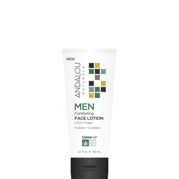 Andalou Naturals CannaCell MEN Comforting Face Lotion, 3.1 Ounce