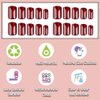 ANDGING Short Red Press on Nails Square Fake Nails with Glue Acrylic Glue on Nails with Designs Full Cover Gel Manicure False Nail for Women Girls Fantasy Stick ons Nails for Wedding LKK68