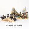 MOOXI WW2 Suburban Military Scene Building Blocks Set(145PCS).Suitable for Military Action Mini-Figures Combat Scenarios.