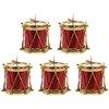 5Pcs Miniature Drum Mini Drum Set Dollhouse Mini Percussion Musical Instrument Model 3D Model Collectible for Home Decor Toy