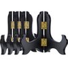 Tatuo 4 Packs Wooden Display Stand Decorative Plate Stands for Display Picture Frame Stand Holder Easels (4 Inch, Black)