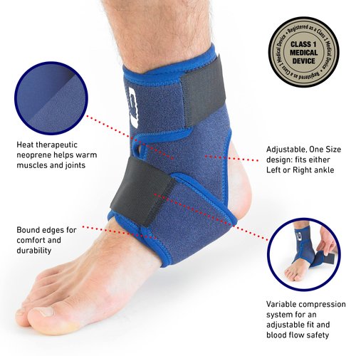 Neo-G Ankle Brace for Sprained Ankle, Weak Ankles, Ligament Damage, Ankle Brace for Arthritis - Adjustable Compression Neoprene Ankle Support - One size - Class 1 Medical Device