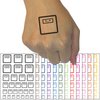 Happy Scale Weight Tracker Temporary Tattoo Water Resistant Fake Body Art Set Collection - Red (One Sheet)