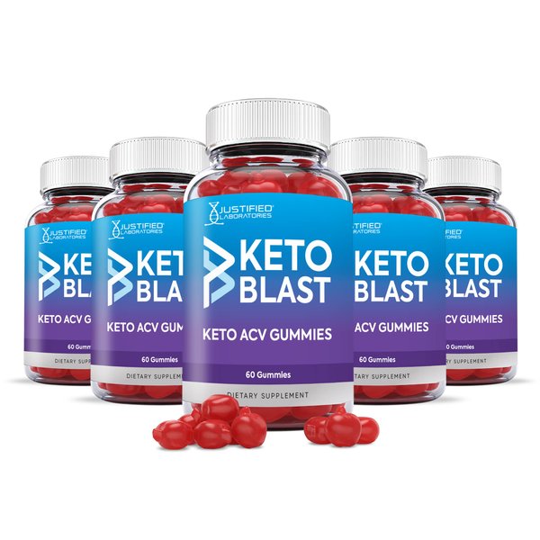 Justified Laboratories (5 Pack) Keto Blast Gummies 1000MG ACV with Pomegranate Juice Beet Root B12 300 Gummys