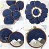 8 Pcs/Set Mini Embroidery Hoops 3 Inch Round Imitated Wood Plastic Display Frame Reusable Circle Cross Stitch Hoop Ring for Art Craft Sewing and Hanging Ornaments Home Decor