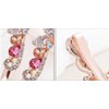 2PCS Rhinestone Flower Hair Clips Butterfly Graphics Hairpin Side Clip Bobby Pin Hair Accessories for Women Lady (Pink)