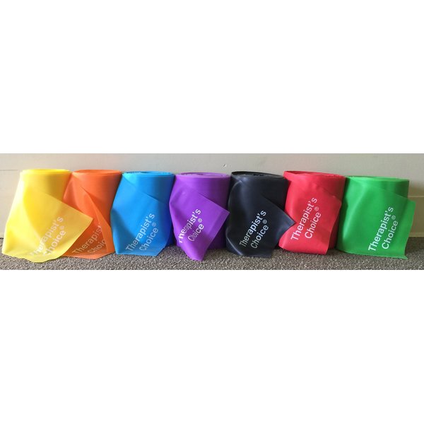 Therapist's Choice® Professional Non-Latex Resistance Bands for Upper and Lower Body Exercise Workouts, Physical Therapy, Lower Pilates, and Rehab, 25 Yard Roll Bulk Roll (Orange-Light)