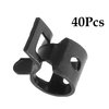 Rierdge 40 Pcs 1/4 ID Spring Band Type Clamps, 6mm Fuel Hose Clamps Fasteners, Black Spring Hose Clip for Fuel Hose Line Water Pipe Air Tube Silicone Hose, Fit 6.5-7.2mm OD Hose